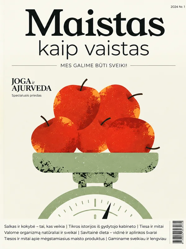 „Joga ir Ajurveda“ „Maistas kaip vaistas“, 2024 viršelis